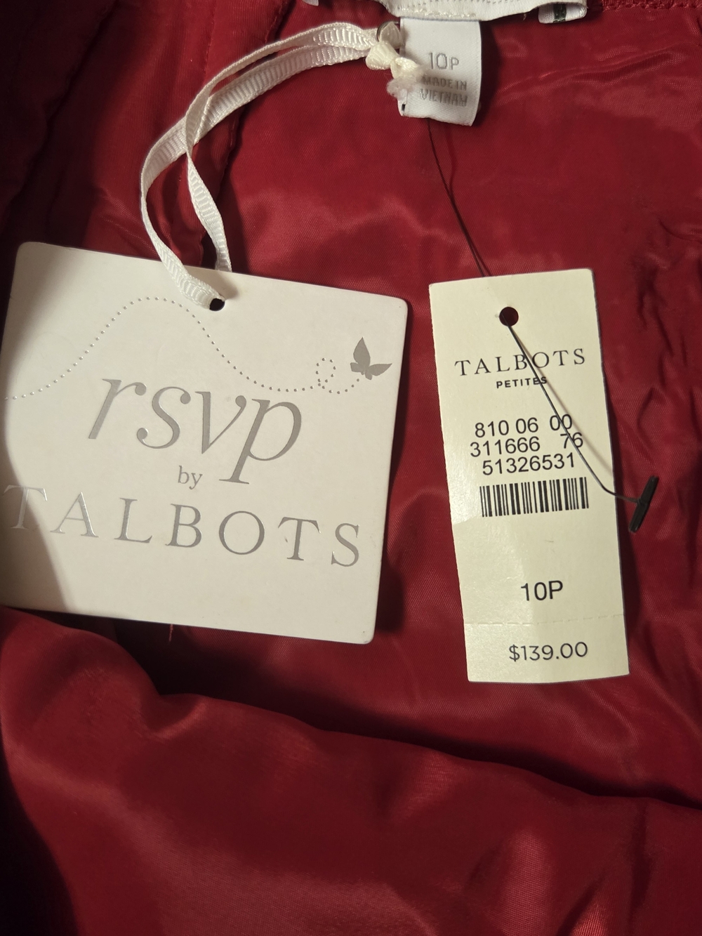NWT RSVP by Talbots Black Lace Pencil Skirt Red 10. #0324 - Picture 4 of 8
